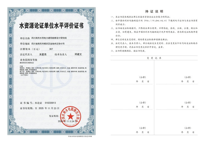 水资源论证资质